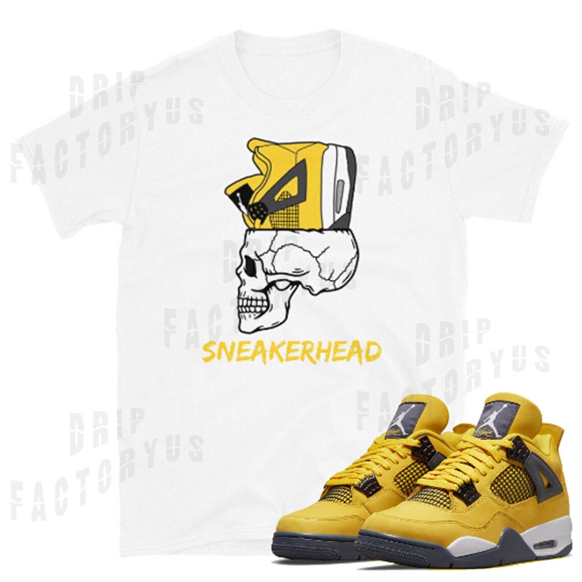 Air Jordan 4 Lightning Sneaker T-Shirt Retro 4 Lightning Shirt | Etsy