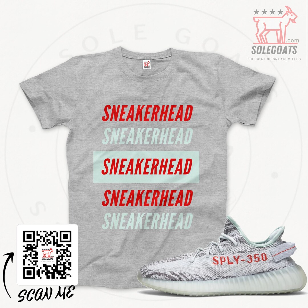 Shirt Yeezy Blue Tint Barcode Yeezy 350 V2 Blue Tint Sneaker Matching  Shirts Money Slave T