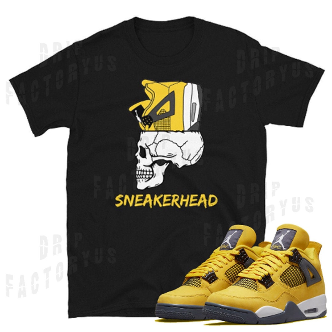 Jordan Lightning Sneaker T-Shirt Retro Lightning Shirt Gelb und