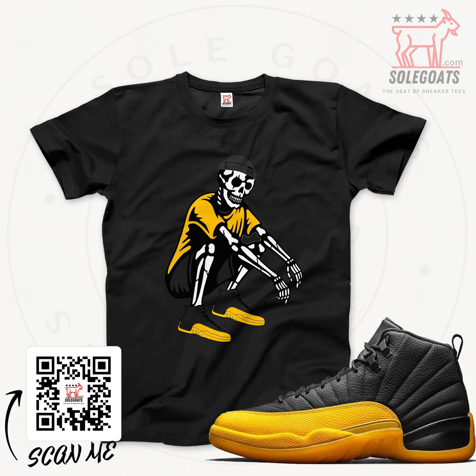 gold and black jordan 12 shirt