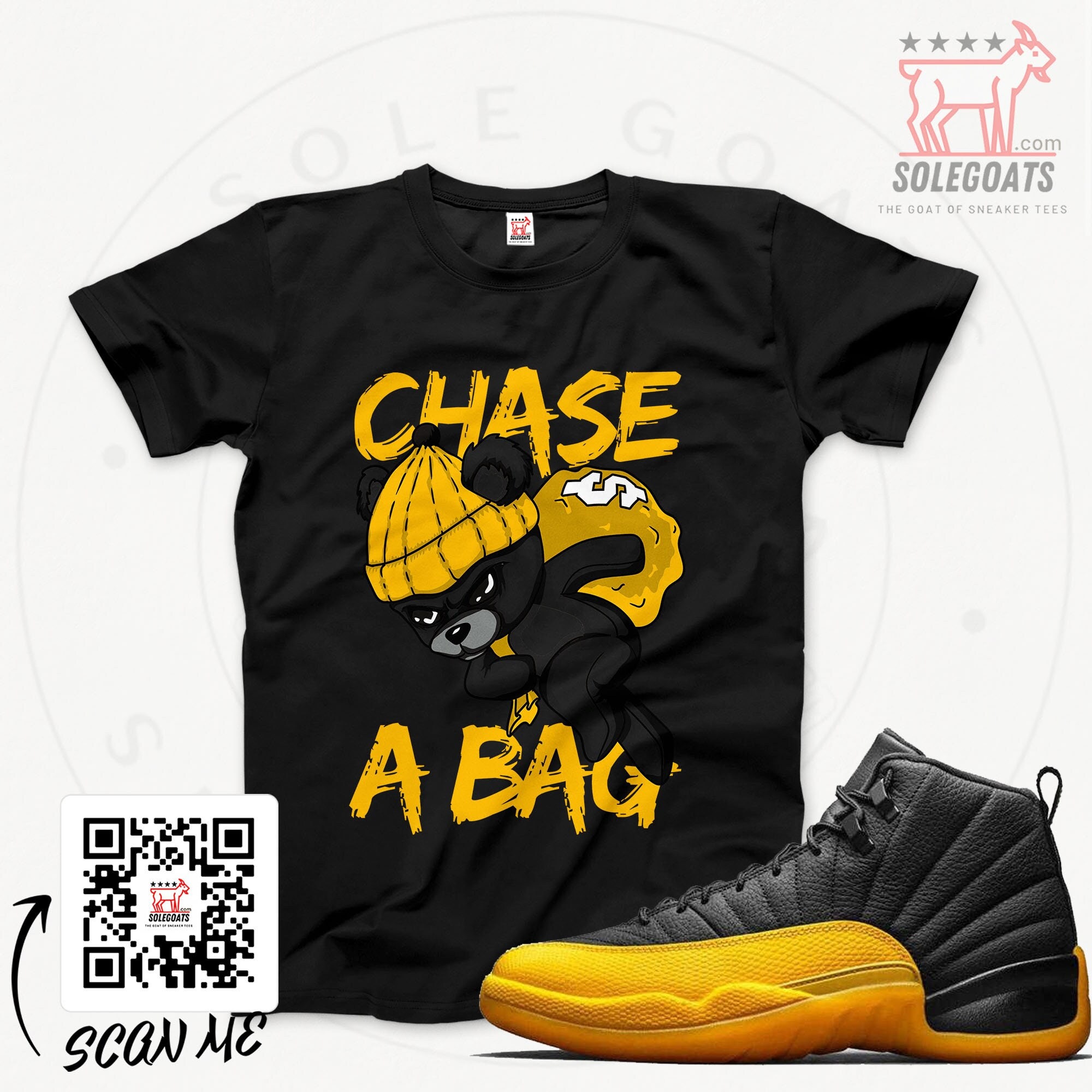 jordan 12 black and yellow size 7