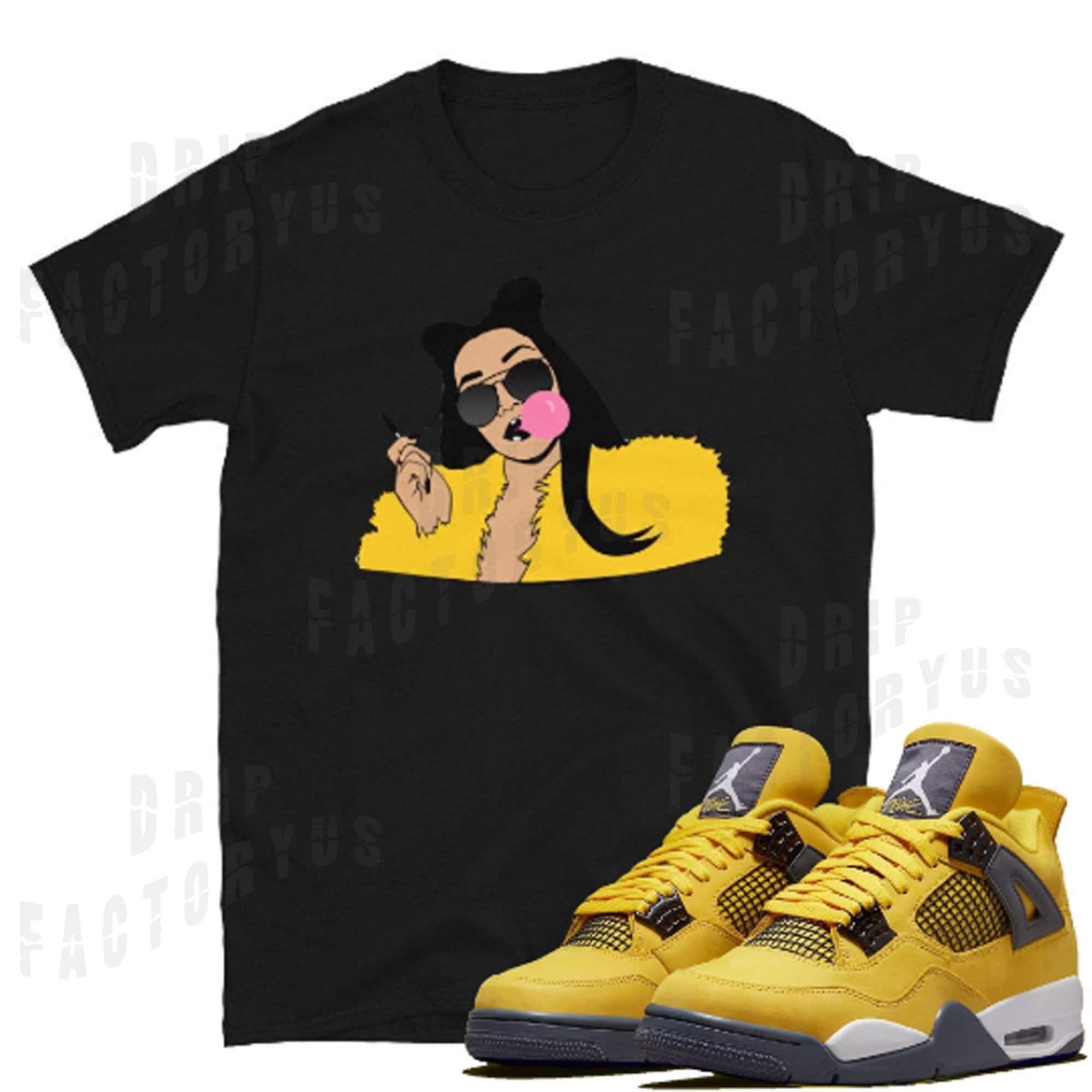 Jordan 4 Lightning T-shirt Dope Chick 