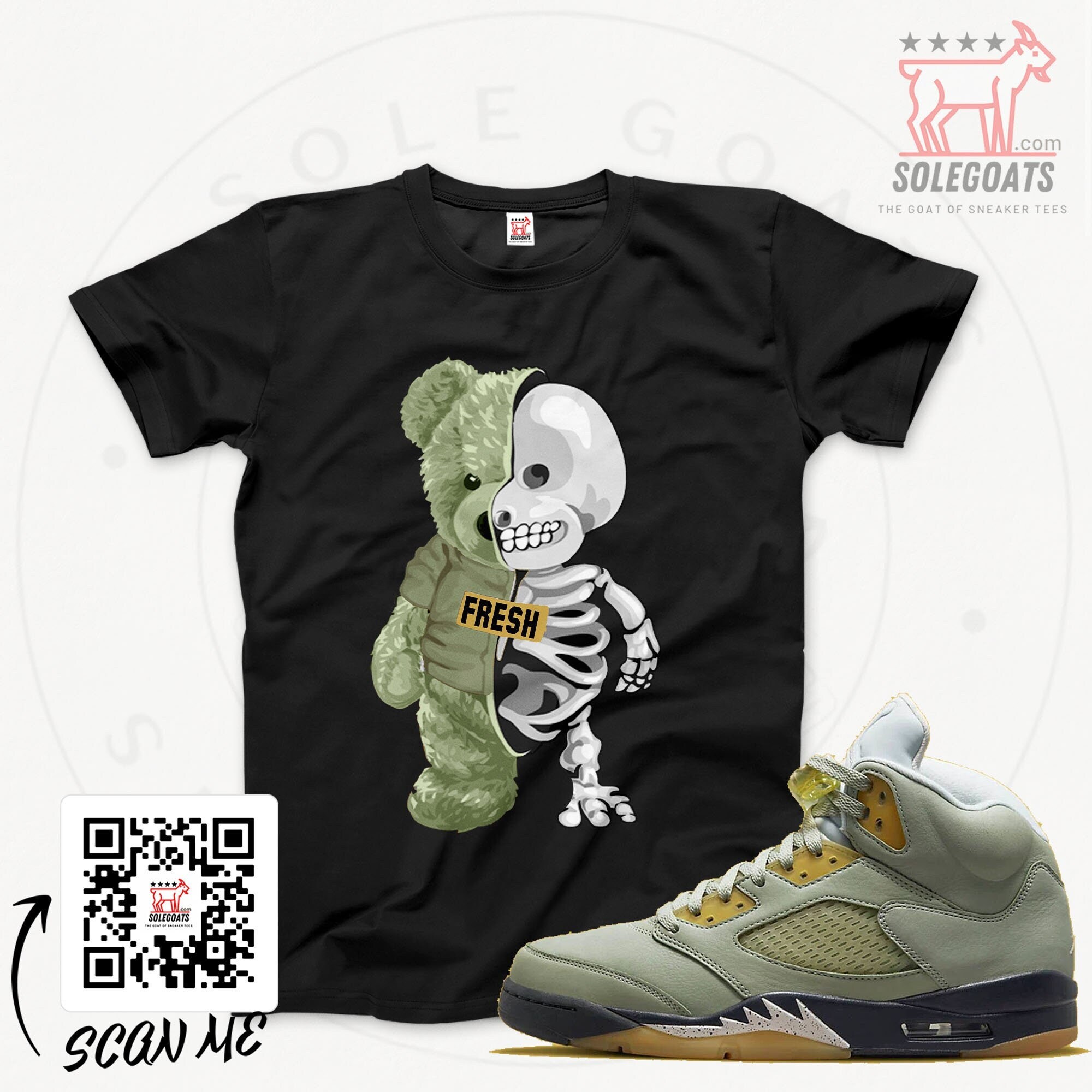 Jordan 5 Retro Jade Horizon T shirt Shirt for Jade Horizon 5s Sneaker Matching Shirts Fresh to Death Bear T shirt Sneaker Gift Ideas Etsy Denmark