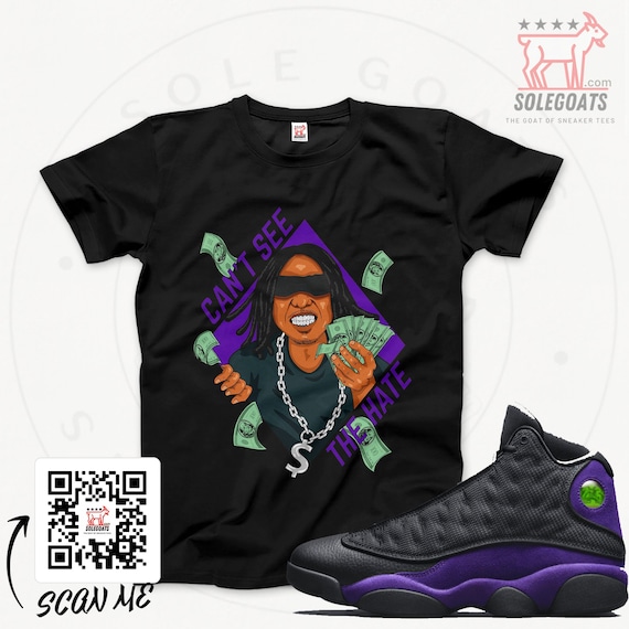 Jordan 13 kids sneaker lakers collection matches shirts designed for kids  to match the Jordan 13 lakers sneakers