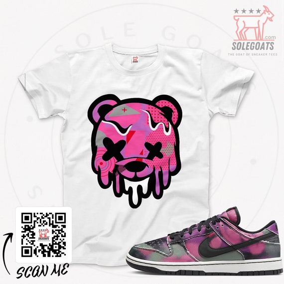 Dunk Low Graffiti Pink T shirt Sneaker Matching Shirts Drip Teddy Bear T shirt Sneaker Gift Ideas Red Orbit Dunks Etsy