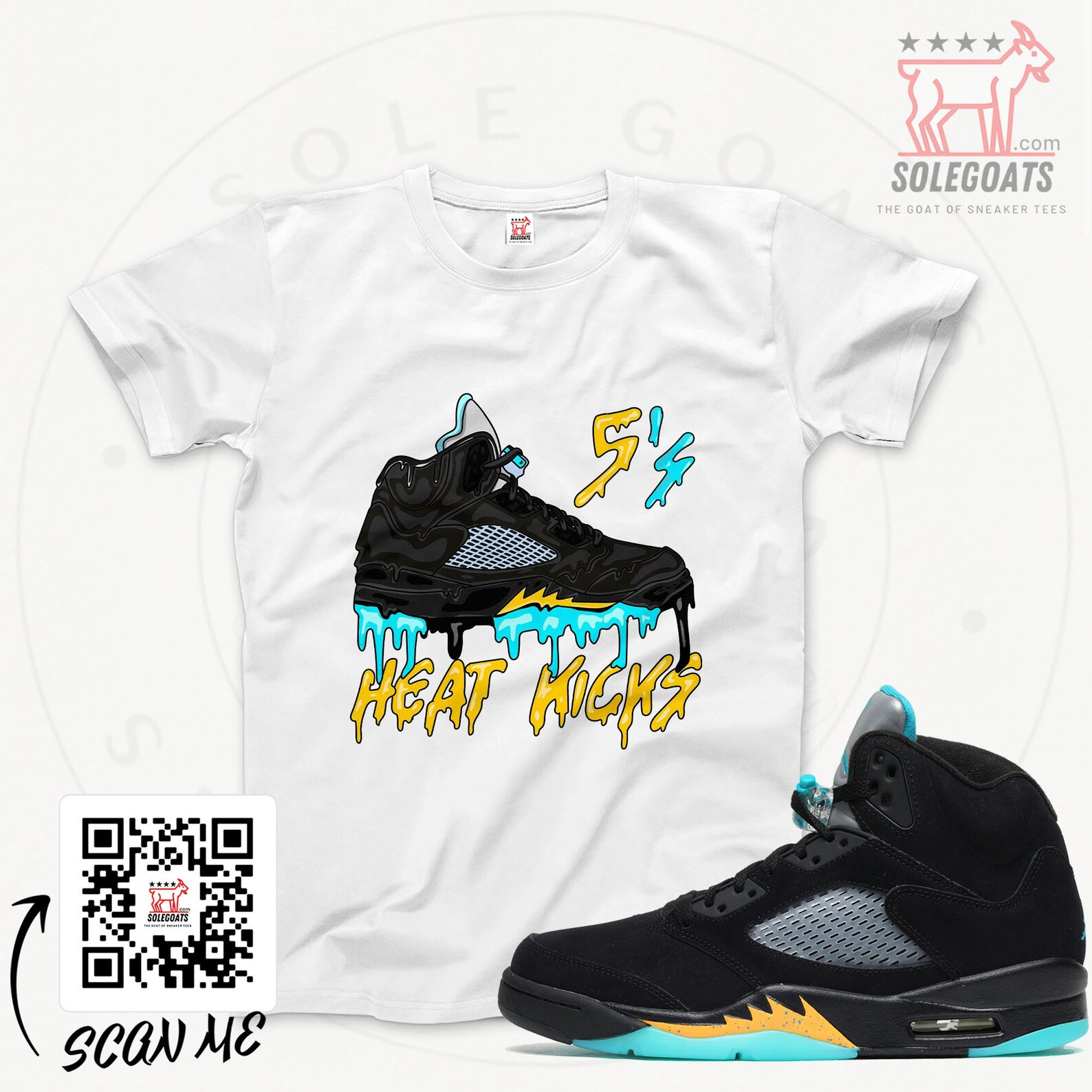 Jordan 5 Aqua Shirt Sneaker Matching Shirts Heat Kicks Etsy