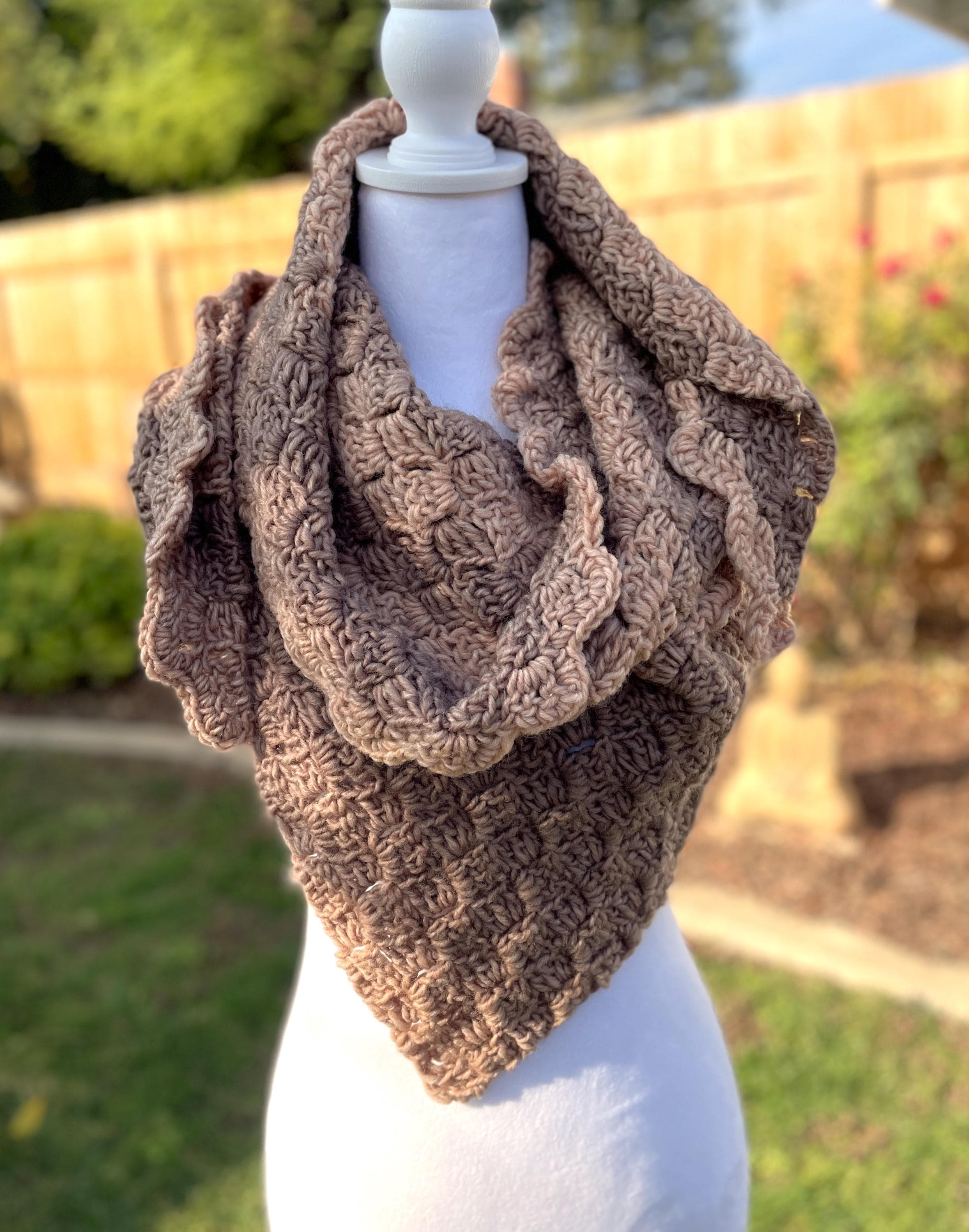 Crochet Knitting Scarves For The Homeless Warm Cozy Triangle Scarf