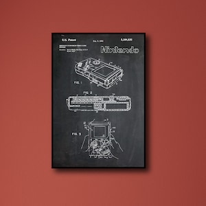 Game Boy Nintendo Patent Poster Print 11&quot; x 17&quot;