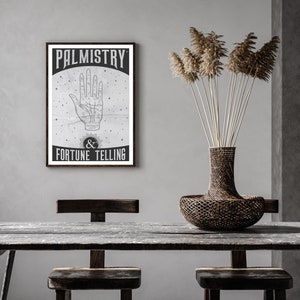 Palmistry Fortune Telling Vintage Poster Print 11&quot; x 17&quot;