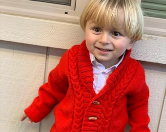 Handknit button front toddler cardigan - Perfect Gift for Christmas