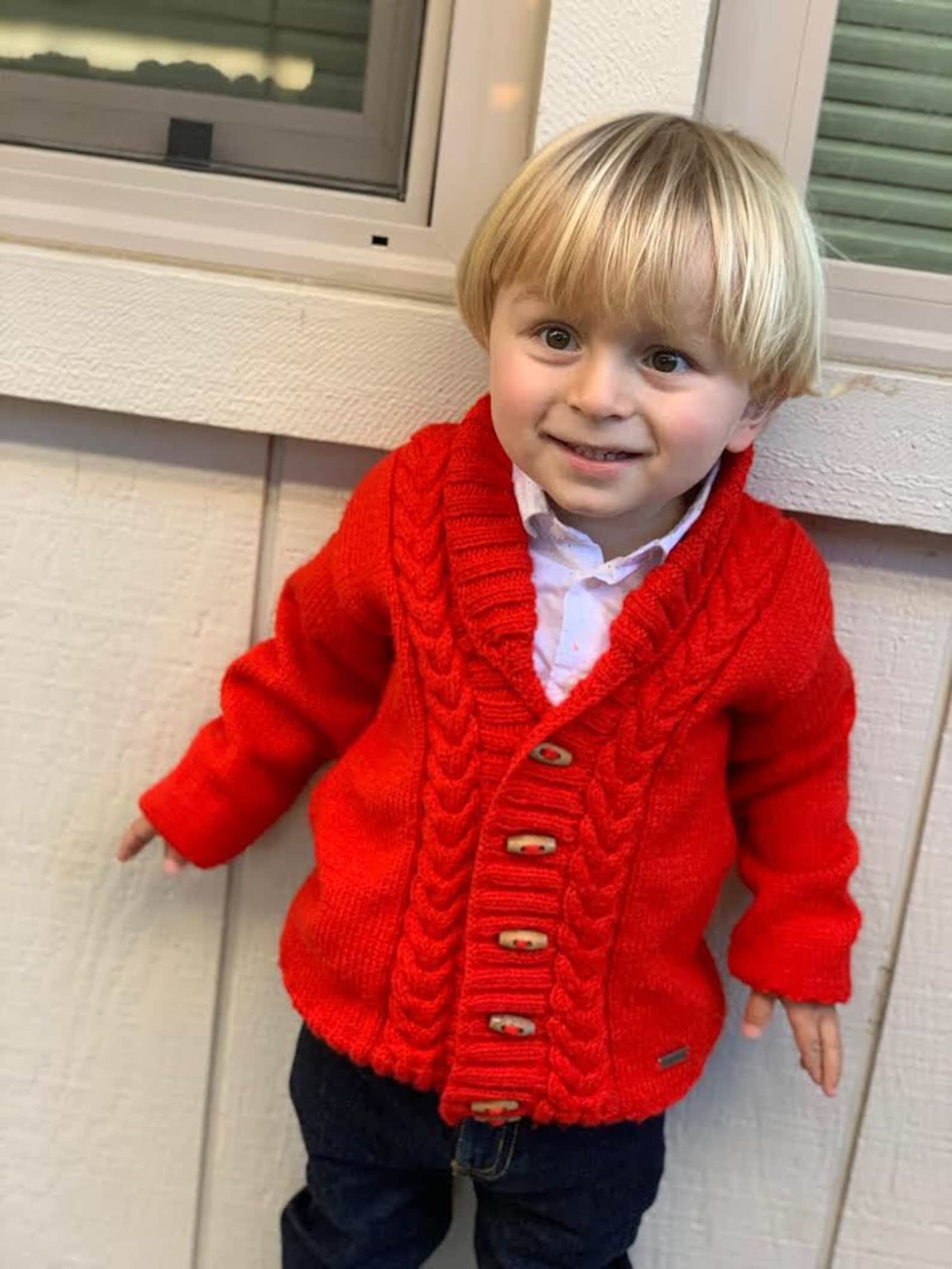 Handknit Button Front Toddler Cardigan Perfect Gift for Etsy UK