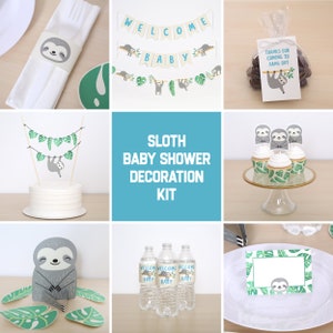 Sloth Baby Shower Decoration Kit