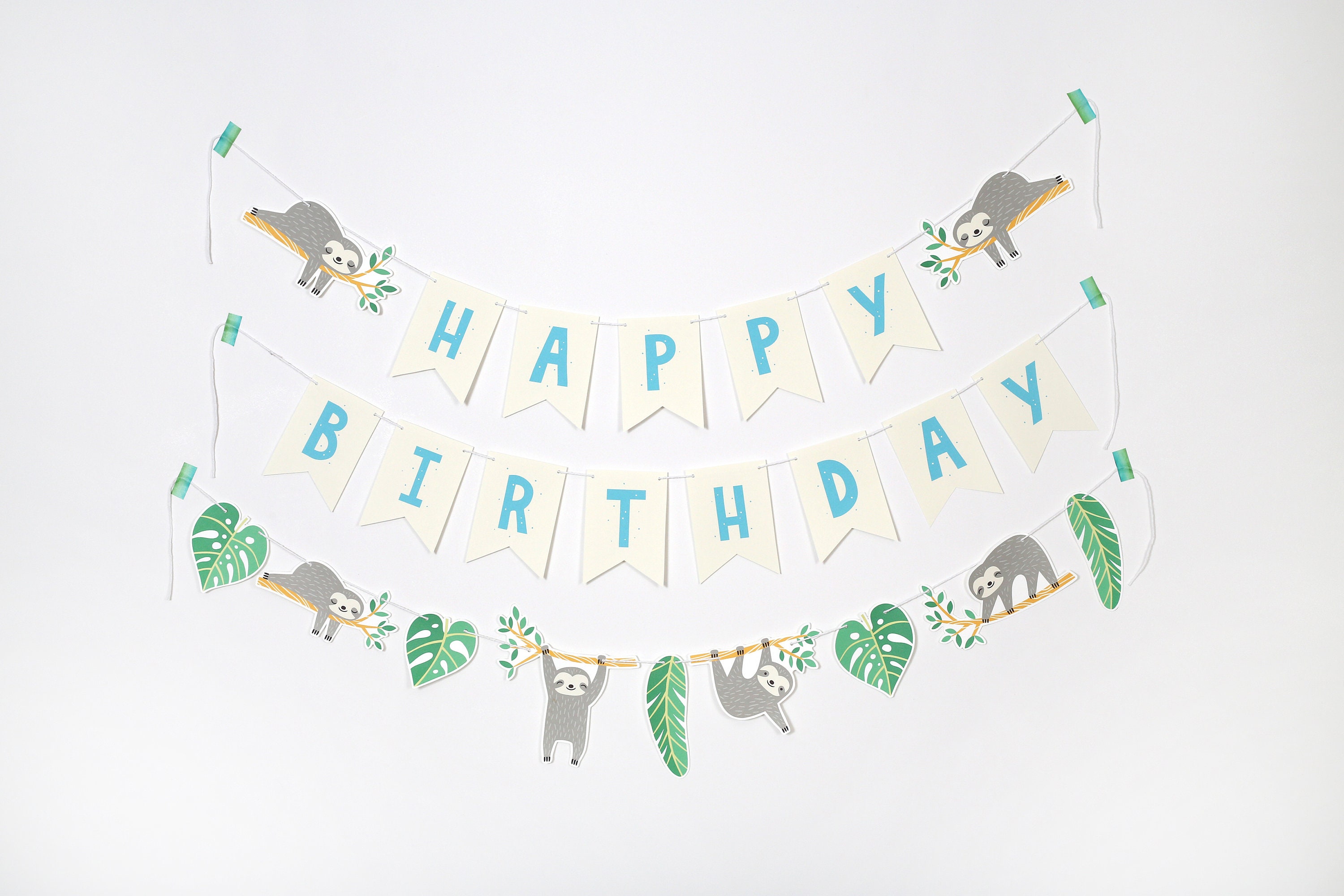 Sloth Birthday Banner
