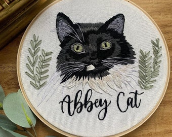 Custom Embroidered Pet Portrait