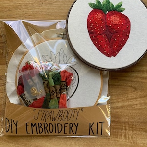 Strawbooty Embroidery Kit