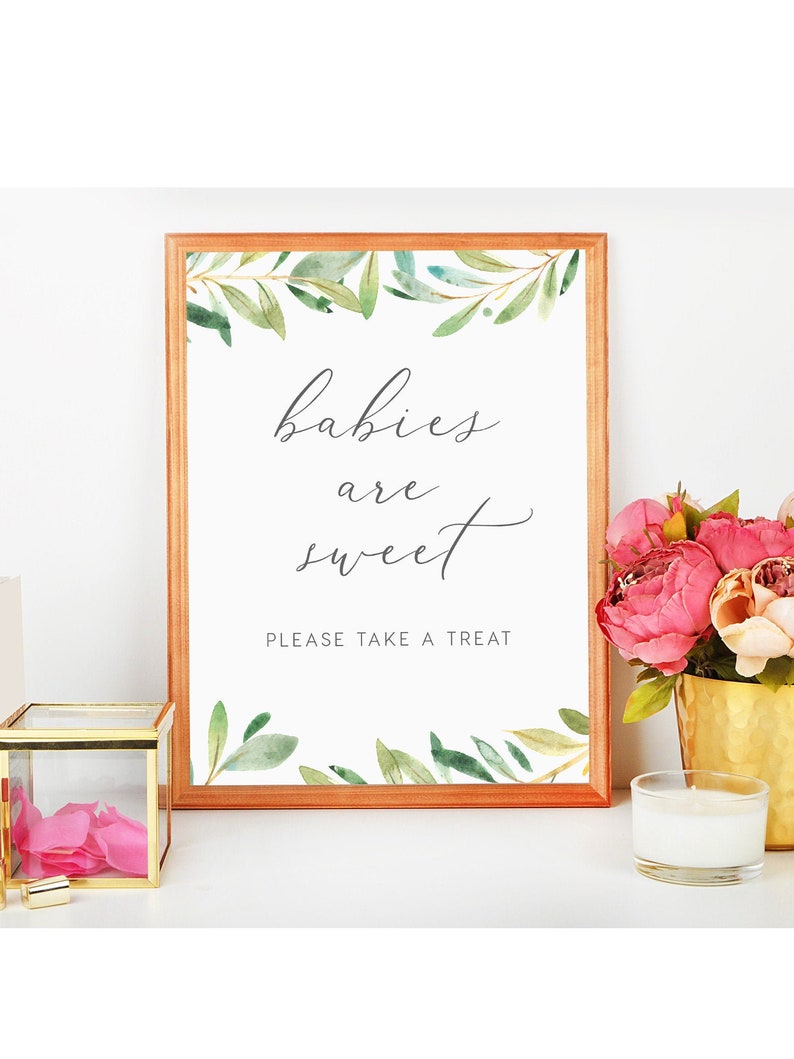 Favor Signs Babies are sweet Sign INSTANT DOWNLOAD poster Printable Baby Shower Baby Shower Signs Take a Treat Templett
