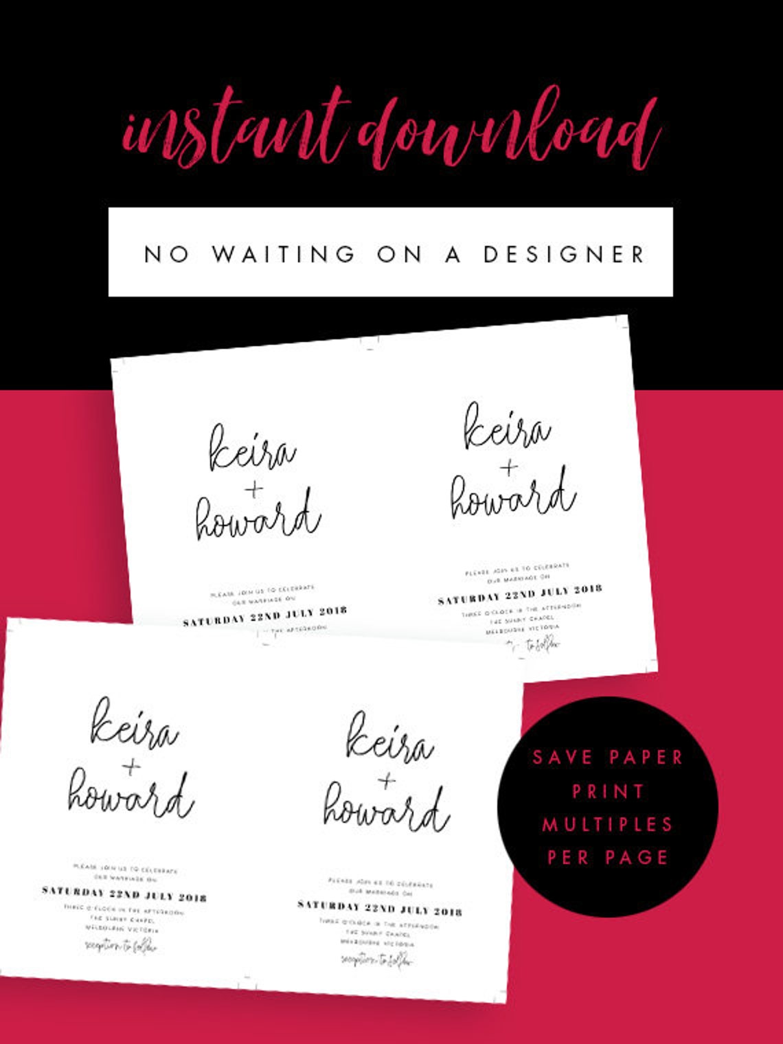 Navy Place Cards Printable INSTANT DOWNLOAD Wedding Name - Etsy