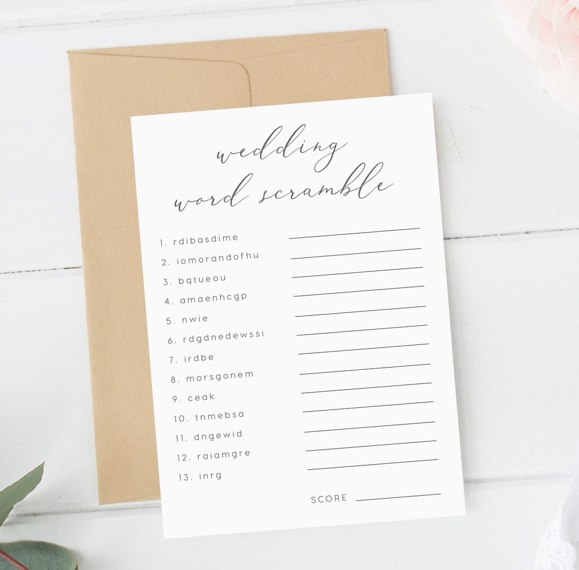 Wedding Table Games Bundle INSTANT DOWNLOAD Value Game Etsy