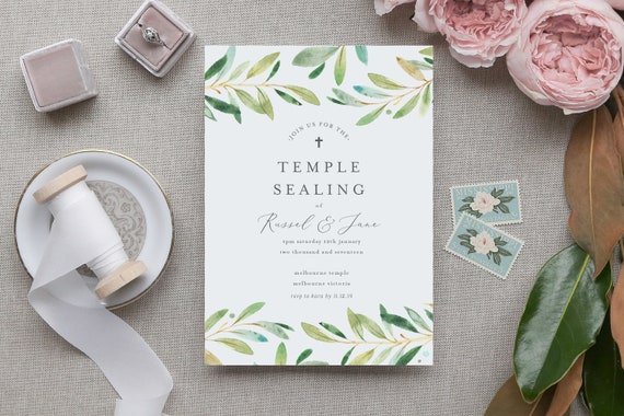 Temple Sealing Invitation INSTANT DOWNLOAD Printable Editable | Etsy