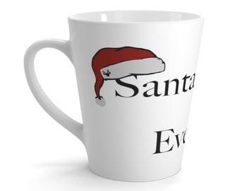 White Ceramic Mug | Santa All Day Everyday Design - Humorous - White - Red - Black