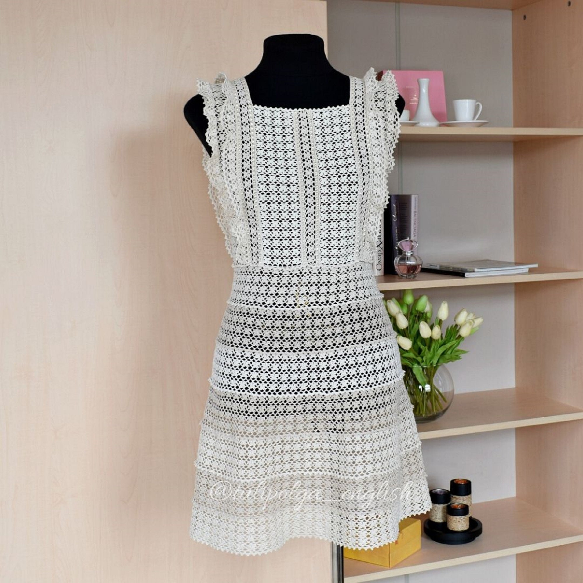 2 in 1 summer crochet lace dress pattern / crochet dress for Etsy