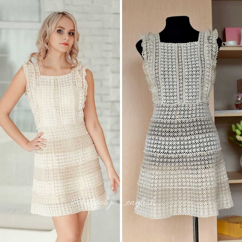 Summer crochet dress pattern Instant download PDF Mila / | Etsy