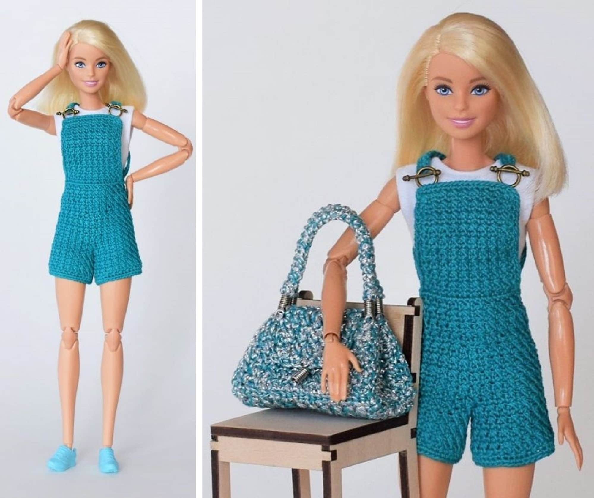 Vintage Overalls and Bag Barbie Doll Pattern / Crochet Etsy