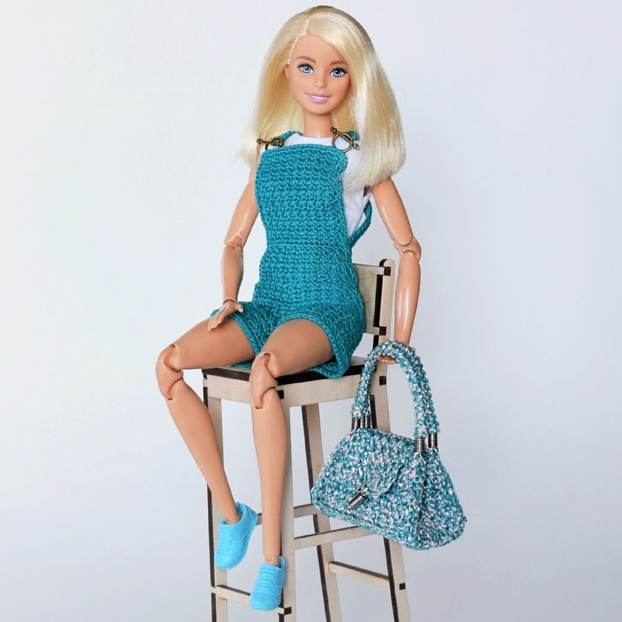 Vintage Overalls and Bag Barbie Doll Pattern / Crochet Etsy