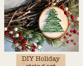 DIY String Art Holiday Ornaments