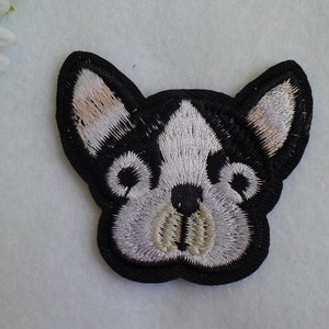 Embroidered  Boston Terrier Dog Patchiques Badge Stickers Patch jackets, jeans, backpacks  clothing. Free shipping