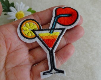 A Embroidered Cocktail  Badge  Stickers Patch. Free shipping