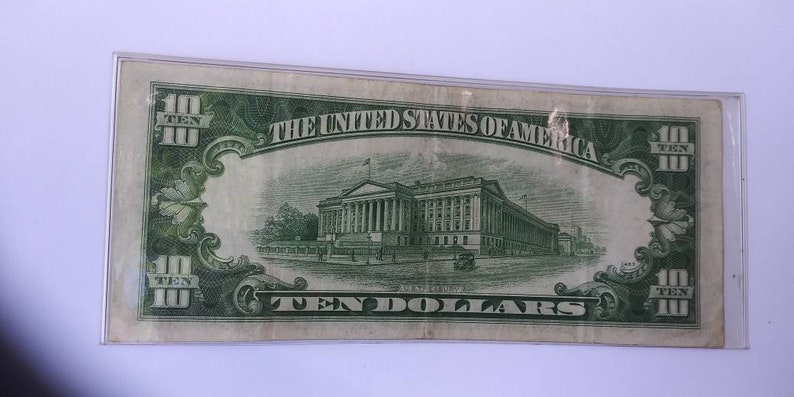 NoIn God We Trust. Ten Dollar bill. Circulated. Federal | Etsy