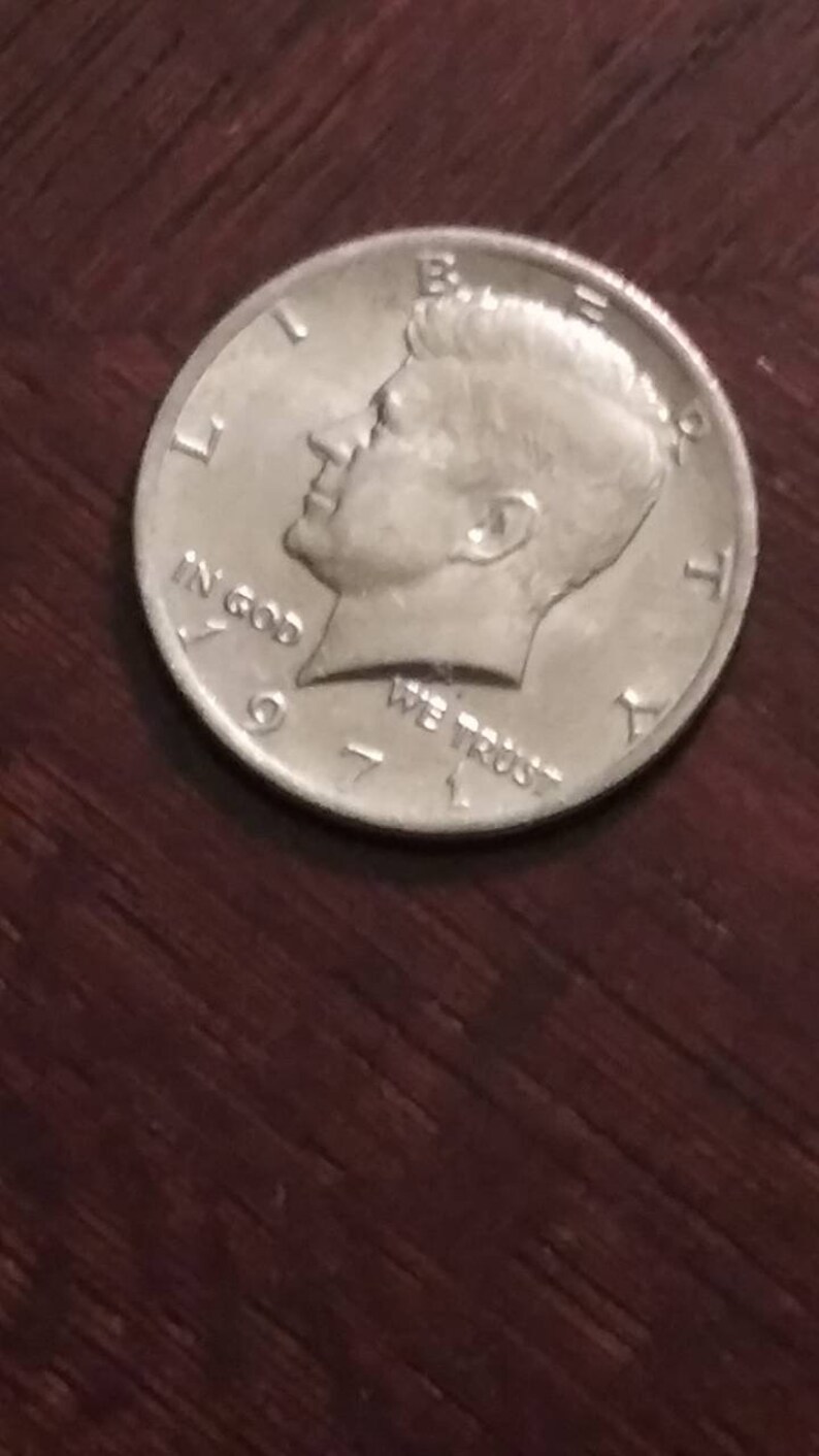 1971 Kennedy half dollar circulated. No mint mark. | Etsy