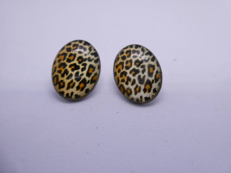 Leopard Rockabilly Pin up Ohrringe Bild 4