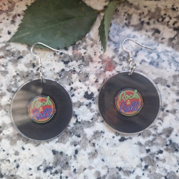 Schallplatten Ohrringe /Vinyl Earrings/50s/Rockabilly