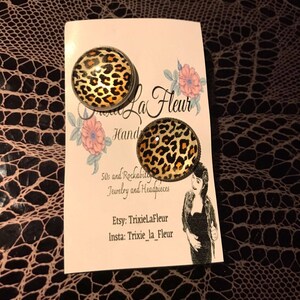 Leopard Rockabilly Pin up Ohrringe Bild 5