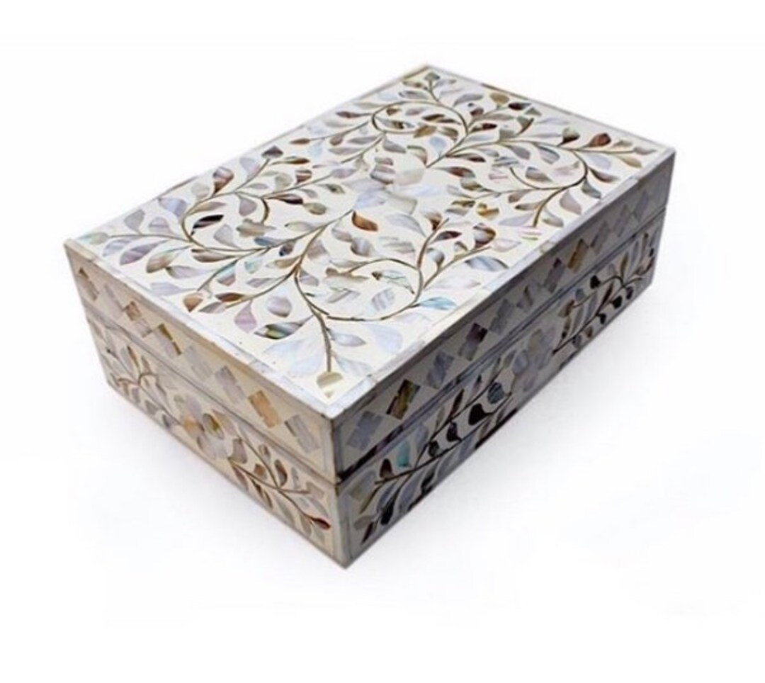 Handmade Inlay / Inlay Jewelry Box – Handmade Decorative Box for Rings ...