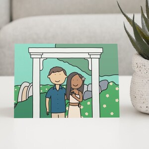 Benutzerdefinierte Cartoon illustriert Familie Portrait von Foto