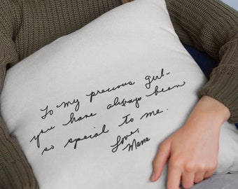 Custom Handwriting Recreation Pillow