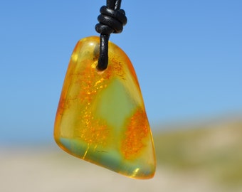 amber pendant for Men/ Baltic amber jewelry/ Roh Bernstein Kette Mann/ gift idea for men or women