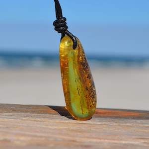 amber pendant, natural Baltic amber stone, lithuanian amber jewelry, gift idea for men or women