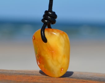 Baltic Amber Amulet Pendant/ Amber Jewelry/ Bernstein Kette /Gift for Men