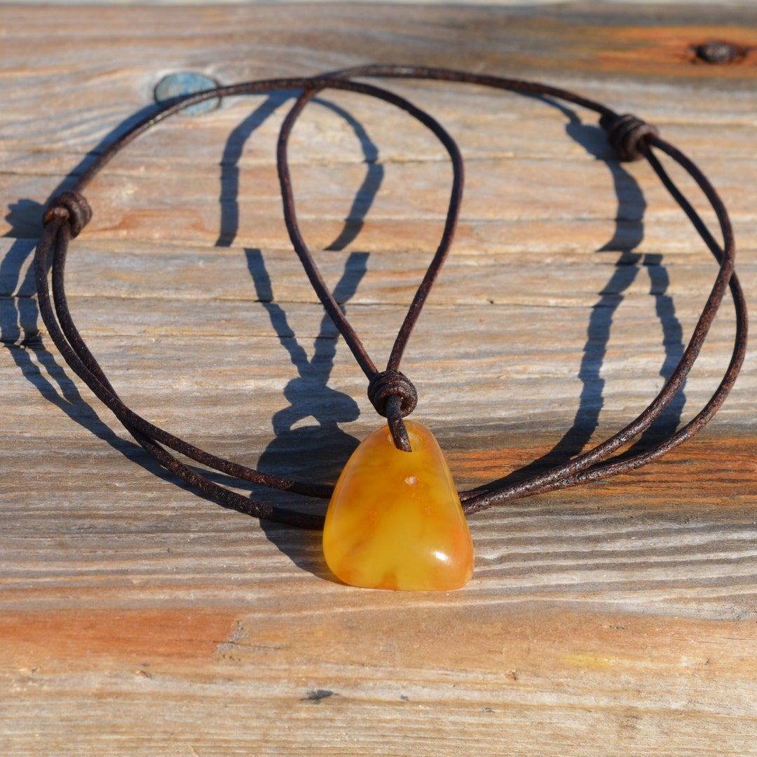 Baltic Secret Bernstein Halskette - Echt Baltischer Amber | Heilstein & Glücksbringer Für Damen & Herren