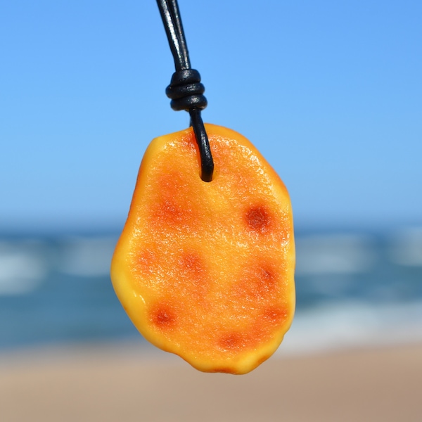 Raw Amber Pendant/ Natural Baltic Amber Stone/ Protection Amulet/ Gift Idea for Men or Women