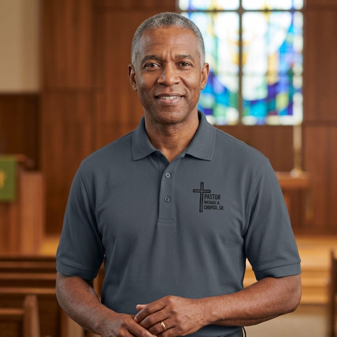 Pastor Color Custom Pastor Embroidered Polo Shirt With Cross for Men and Women ...