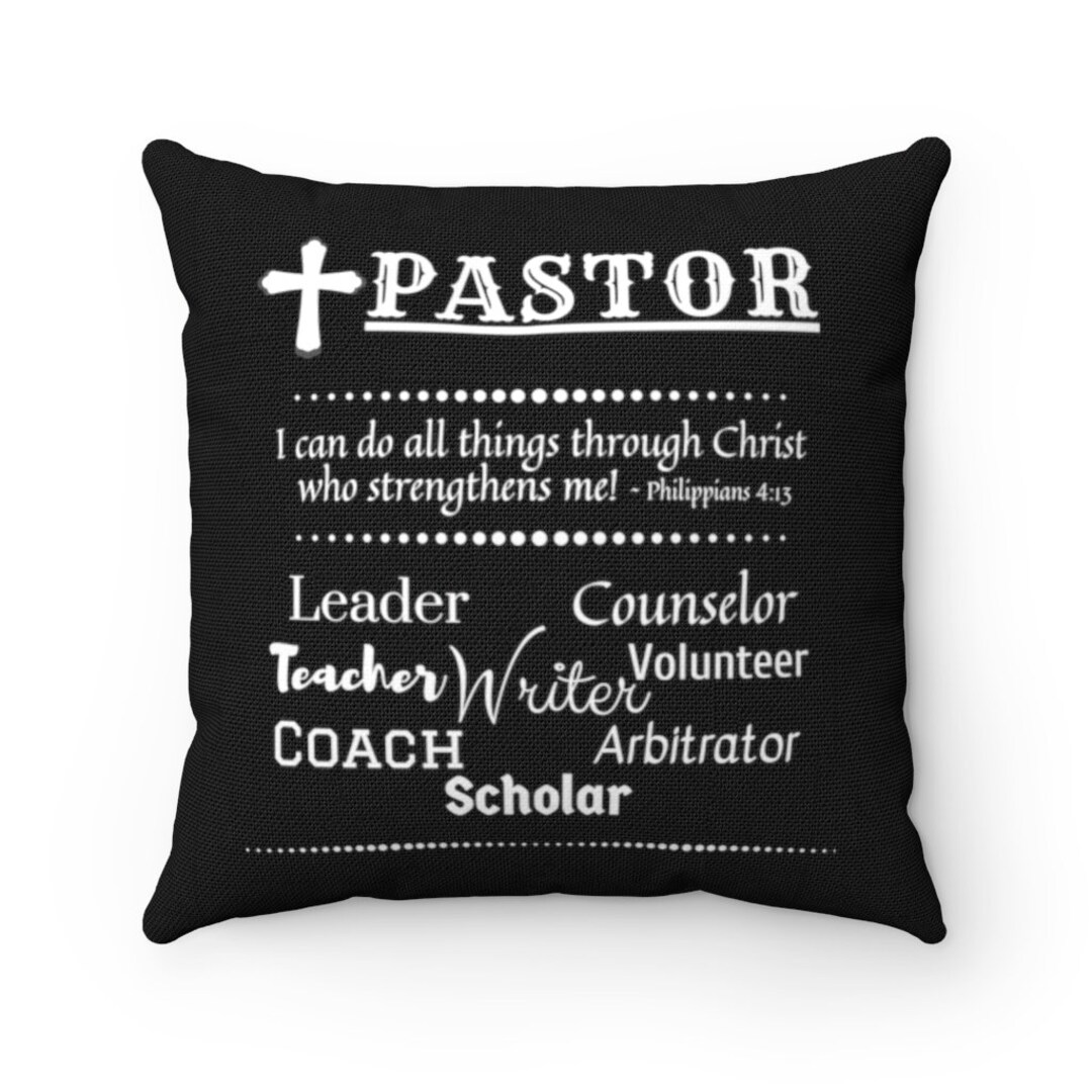 Pastor's Appreciation Gift Christian Throw Pillow Etsy