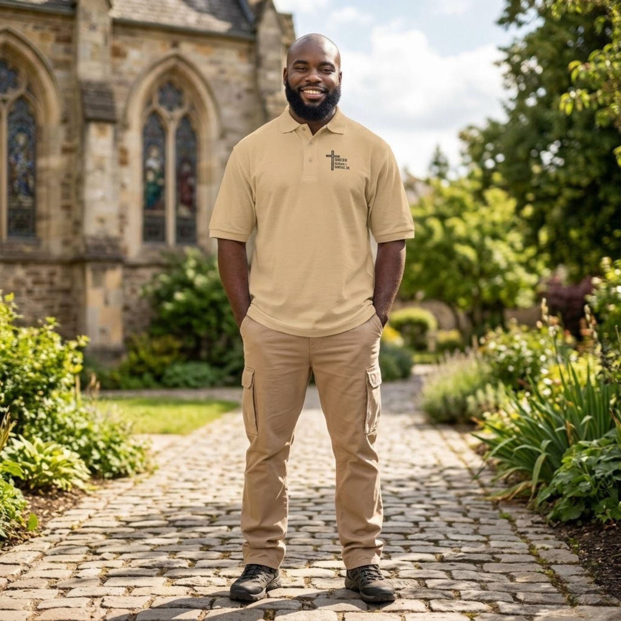 Pastor Color Custom Pastor Embroidered Polo Shirt With Cross for Men and Women ...