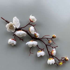 Small Artificial Cherry flower silk pink Plum Blossom Branch white silk Flower bud For Wedding Party Decors artificial plants silk flowers