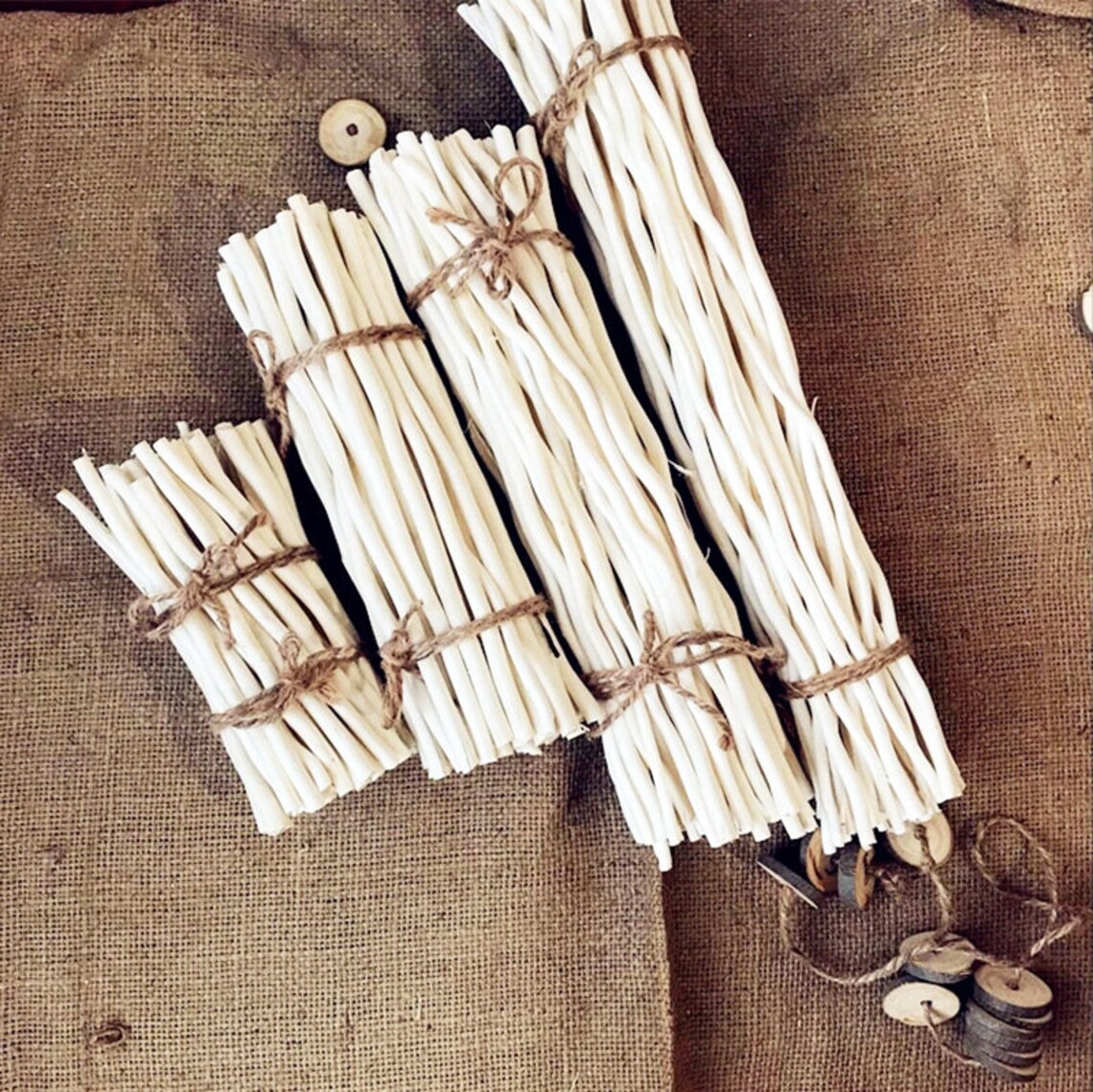 10 Stems Real Nature/white Wood Stick Decor Dried Willow for Etsy