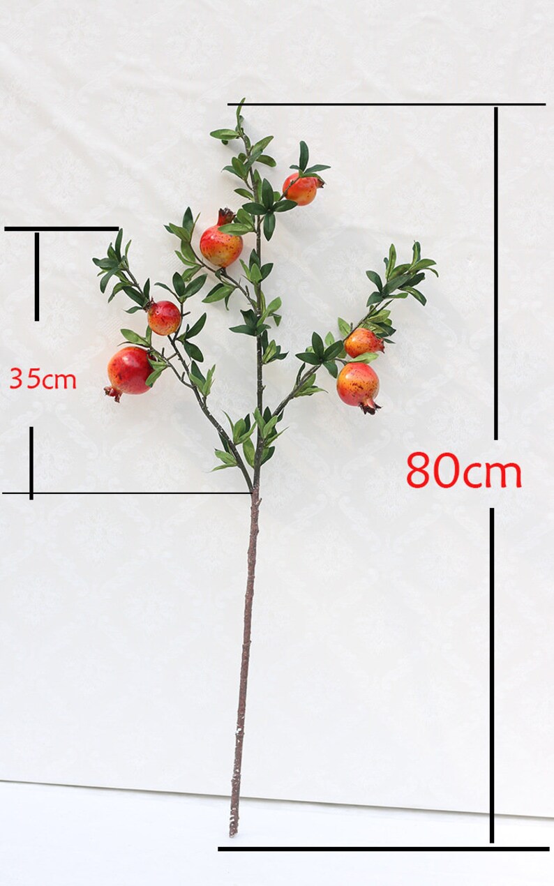 30 Artificial Pomegranate Fruit Arrangement Fake Spray Etsy